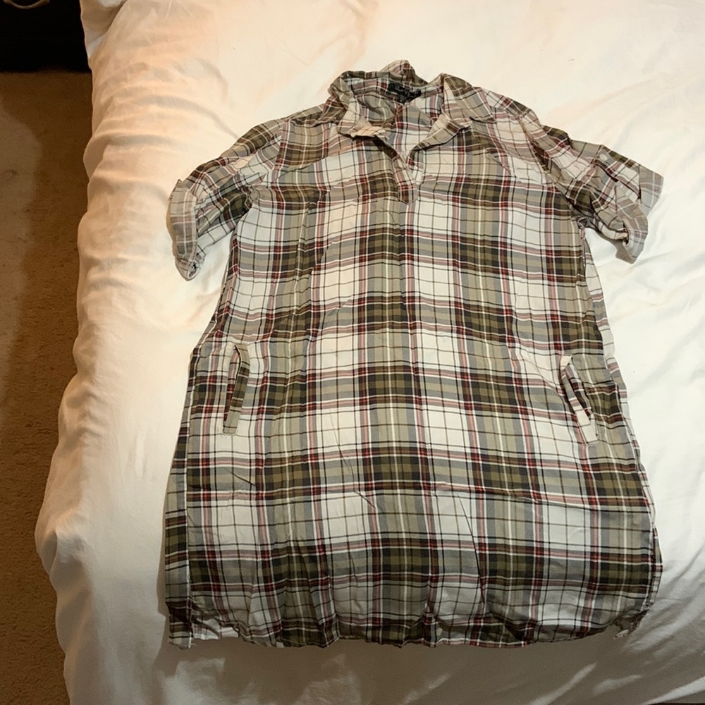 Velvet Heart Plaid Dress, Size M